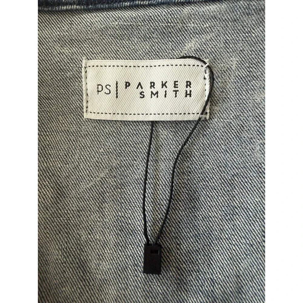Parker Smith Denim Full Zip Jacket Vintage Inspired Acid Wash Blue Finish Womens - Picture 3 of 12